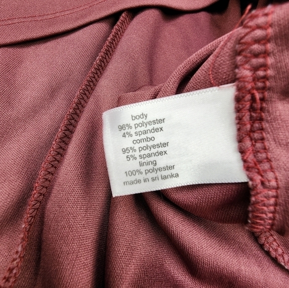 Lane Bryant Burgundy And White Floral Pleated Sleeveless Midi Dress Size 26/28 - Picture 8 of 10